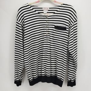 Lindsey Blake | Striped Blouse | Black/White